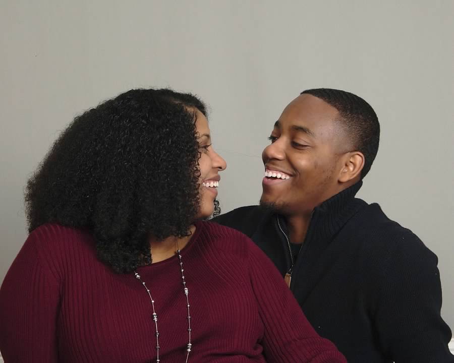Gabriella and Tremayne laughing together